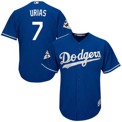 Youth Los Angeles Dodgers #7 Julio Urias Blue Cool Base 2017 World Series Bound Stitched MLB Jersey