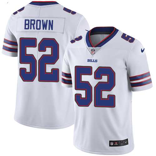 Youth Nike Buffalo Bills #52 Preston Brown White Stitched NFL Vapor Untouchable Limited Jersey