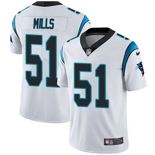 Youth Nike Carolina Panthers #51 Sam Mills White Stitched NFL Vapor Untouchable Limited Jersey