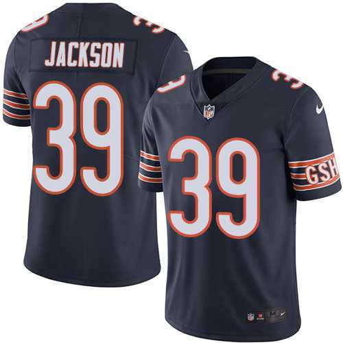 Youth Nike Chicago Bears #39 Eddie Jackson Navy Blue Team Color Stitched NFL Vapor Untouchable Limited Jersey