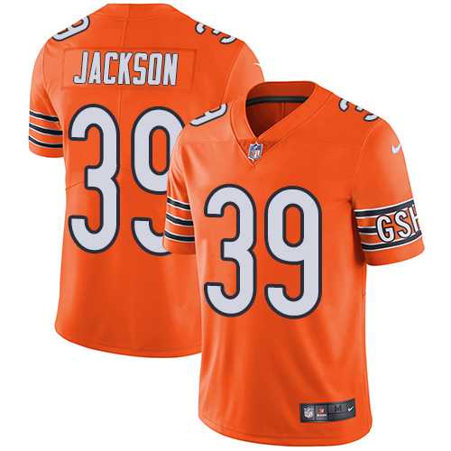 Youth Nike Chicago Bears #39 Eddie Jackson Orange Stitched NFL Limited Rush Jersey