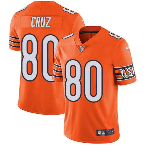 Youth Nike Chicago Bears #80 Victor Cruz Orange Stitched NFL Limited Rush Jersey