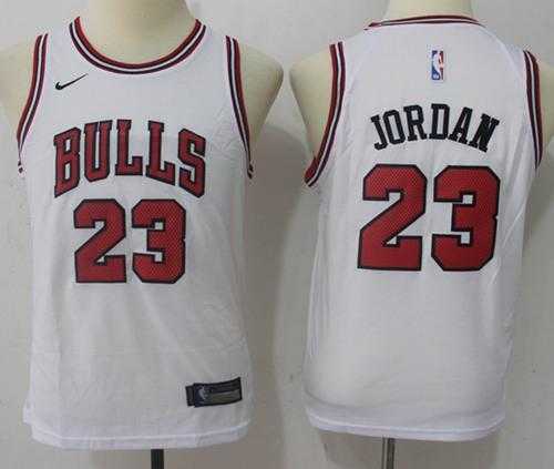 Youth Nike Chicago Bulls #23 Michael Jordan White NBA Swingman Jersey
