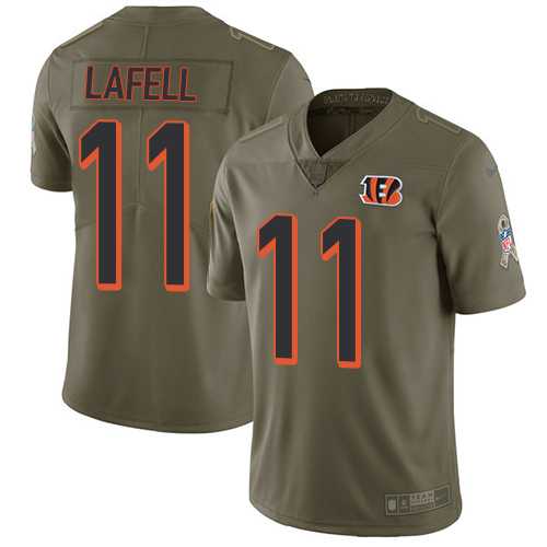 Youth Nike Cincinnati Bengals #11 Brandon LaFell Olive Stitched NFL Limited 2017 Salute to Service Jersey