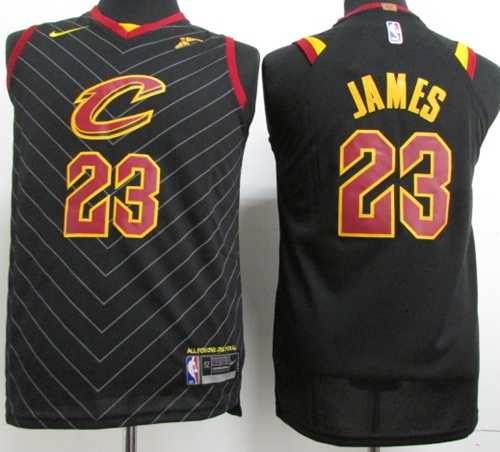 Youth Nike Cleveland Cavaliers #23 LeBron James Black NBA Swingman Jersey