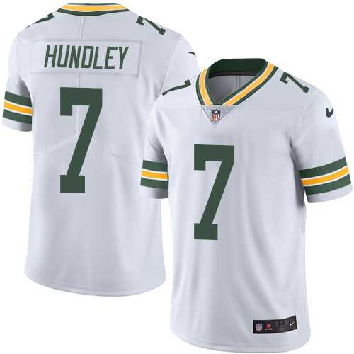 Youth Nike Green Bay Packers #7 Brett Hundley White Stitched NFL Vapor Untouchable Limited Jersey