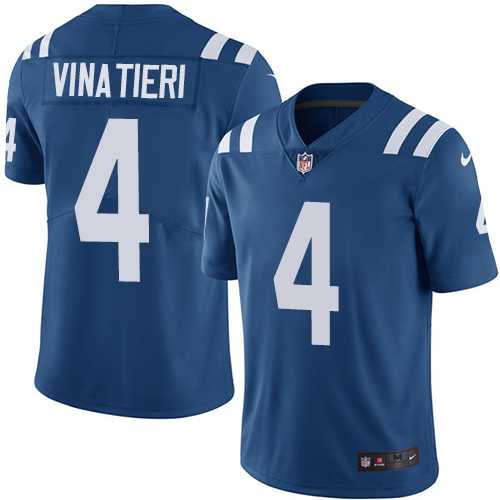Youth Nike Indianapolis Colts #4 Adam Vinatieri Royal Blue Team Color Stitched NFL Vapor Untouchable Limited Jersey