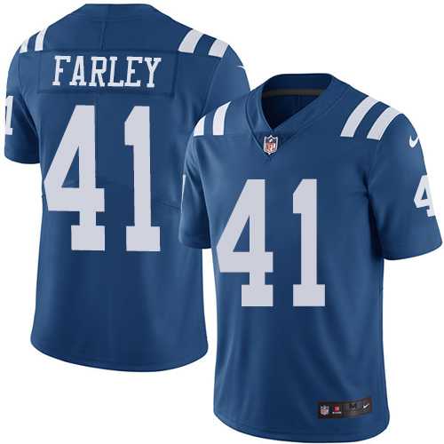 Youth Nike Indianapolis Colts #41 Matthias Farley Royal Blue Stitched NFL Limited Rush Jersey