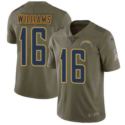 Youth Nike Los Angeles Chargers #16 Tyrell Williams Olive Stitched NFL Limited 2017 Salute to Service Jersey Youth Nike Los Angeles Chargers #16 Tyrell Williams Olive Stitched NFL Limited 2017 Salute to Service Jersey