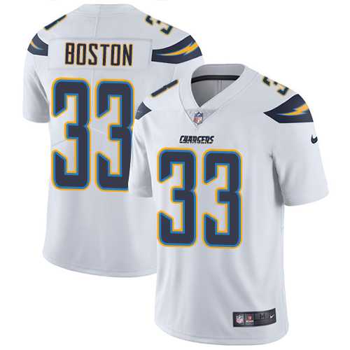Youth Nike Los Angeles Chargers #33 Tre Boston White Stitched NFL Vapor Untouchable Limited Jersey