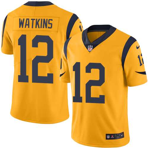 Youth Nike Los Angeles Rams #12 Sammy Watkins Gold Stitched NFL Limited Rush Jersey