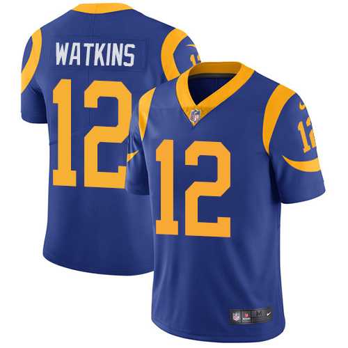 Youth Nike Los Angeles Rams #12 Sammy Watkins Royal Blue Alternate Stitched NFL Vapor Untouchable Limited Jersey