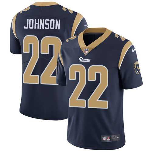 Youth Nike Los Angeles Rams #22 Trumaine Johnson Navy Blue Team Color Stitched NFL Vapor Untouchable Limited Jersey