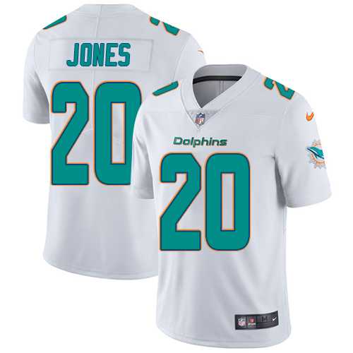 Youth Nike Miami Dolphins #20 Reshad Jones White Stitched NFL Vapor Untouchable Limited Jersey