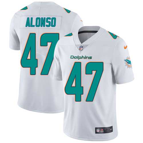 Youth Nike Miami Dolphins #47 Kiko Alonso White Stitched NFL Vapor Untouchable Limited Jersey