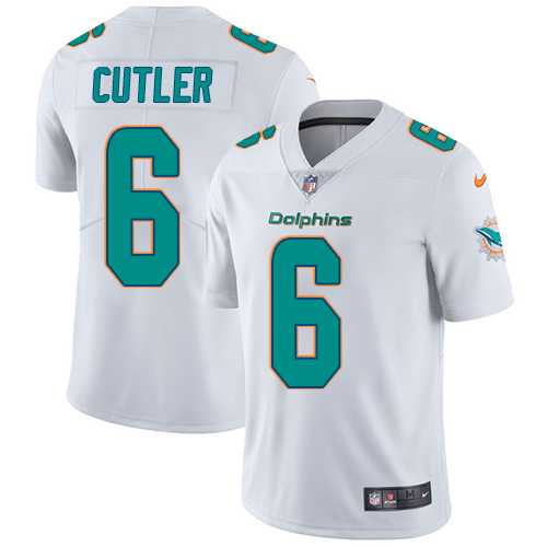 Youth Nike Miami Dolphins #6 Jay Cutler White Stitched NFL Vapor Untouchable Limited Jersey