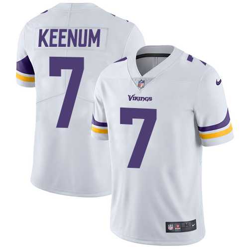 Youth Nike Minnesota Vikings #7 Case Keenum White Stitched NFL Vapor Untouchable Limited Jersey