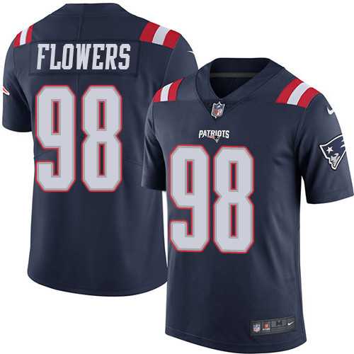 Youth Nike New England Patriots #98 Trey Flowers Navy Blue Stitched NFL Limited Rush Jersey Youth Nike New England Patriots #98 Trey Flowers Navy Blue Stitched NFL Limited Rush Jersey