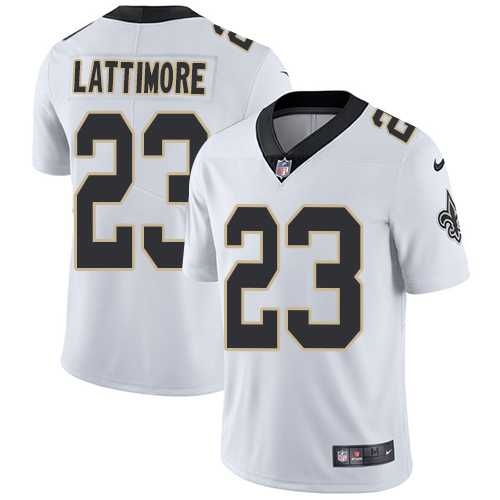 Youth Nike New Orleans Saints #23 Marshon Lattimore White Stitched NFL Vapor Untouchable Limited Jersey