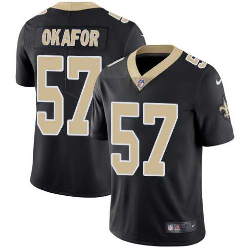 Youth Nike New Orleans Saints #57 Alex Okafor Black Team Color Stitched NFL Vapor Untouchable Limited Jersey