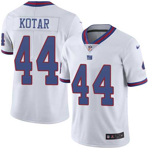 Youth Nike New York Giants #44 Doug Kotar White Stitched NFL Limited Rush Jersey