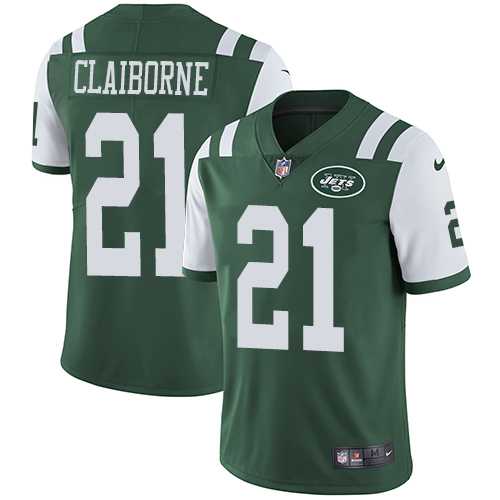 Youth Nike New York Jets #21 Morris Claiborne Elite Green Team Color Nike NFL