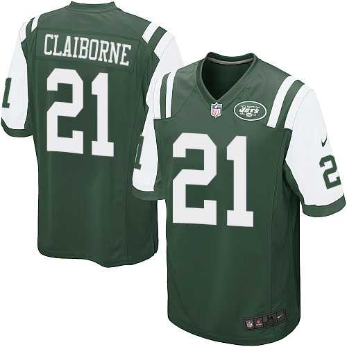 Youth Nike New York Jets #21 Morris Claiborne Game Green Team Color Nike NFL