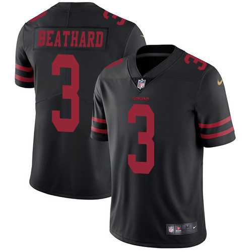 Youth Nike San Francisco 49ers #3 C.J. Beathard Black Alternate Stitched NFL Vapor Untouchable Limited Jersey