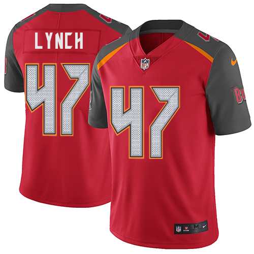 Youth Nike Tampa Bay Buccaneers #47 John Lynch Red Team Color Stitched NFL Vapor Untouchable Limited Jersey
