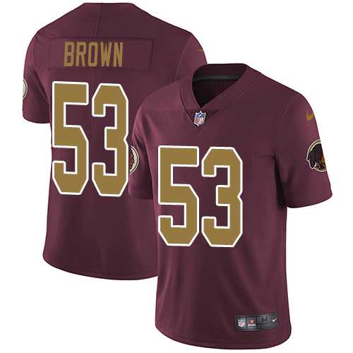 Youth Nike Washington Redskins #53 Zach Brown Burgundy Red Alternate Stitched NFL Vapor Untouchable Limited Jersey