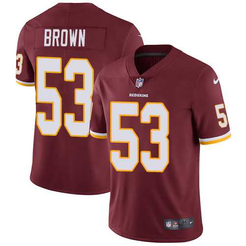 Youth Nike Washington Redskins #53 Zach Brown Burgundy Red Team Color Stitched NFL Vapor Untouchable Limited Jersey