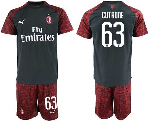 AC Milan #63 Cutrone Third Soccer Club Jersey
