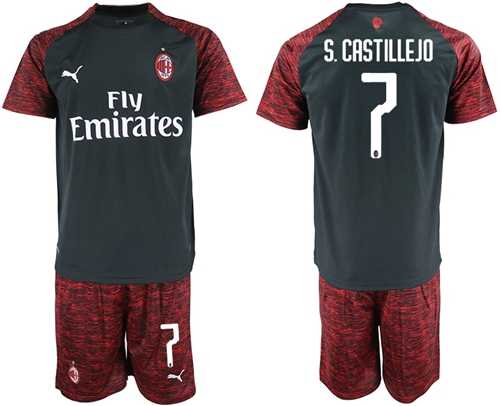 AC Milan #7 S.Castillejo Third Soccer Club Jersey