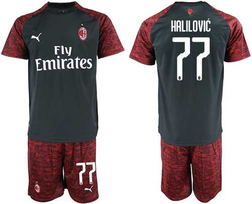 AC Milan #77 Halilovic Third Soccer Club Jersey