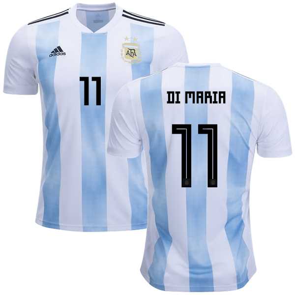 Argentina #11 Di Maria Home Kid Soccer Country Jersey