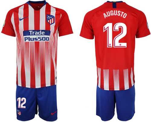 Atletico Madrid #12 Augusto Home Soccer Club Jersey