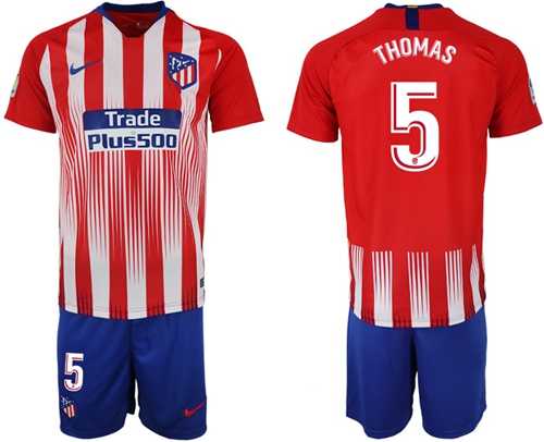 Atletico Madrid #5 Thomas Home Soccer Club Jersey
