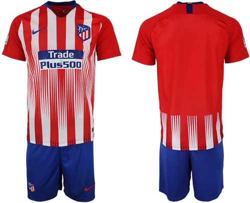 Atletico Madrid Blank Home Soccer Club Jersey