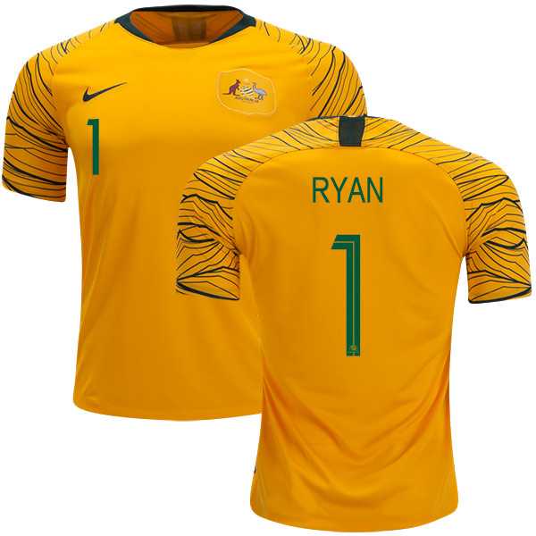 Australia #1 Ryan Home Soccer Country Jersey
