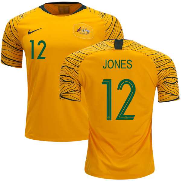 Australia #12 Jones Home Soccer Country Jersey