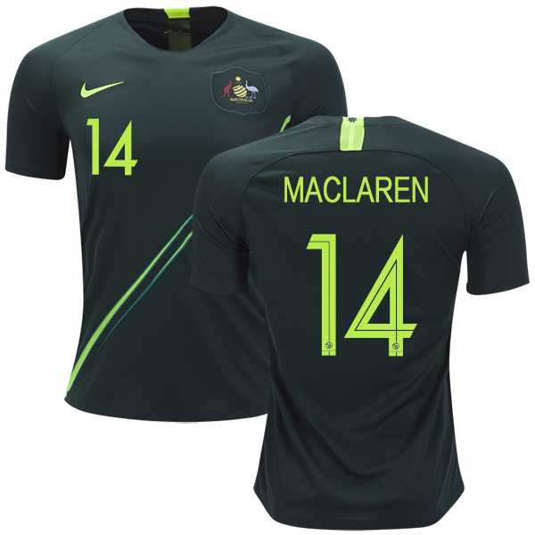 Australia #14 Maclaren Away Soccer Country Jersey