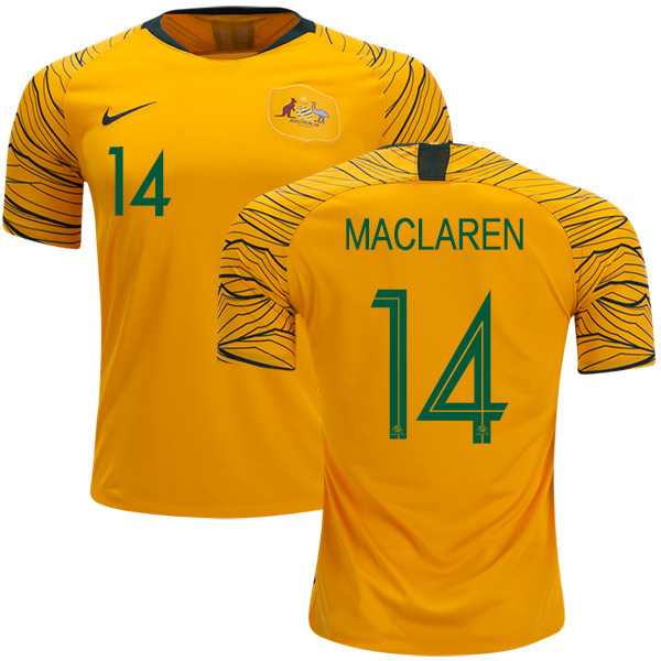 Australia #14 Maclaren Home Soccer Country Jersey