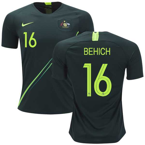 Australia #16 Behich Away Soccer Country Jersey