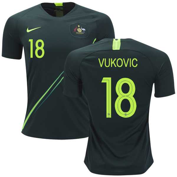 Australia #18 Vukovic Away Soccer Country Jersey