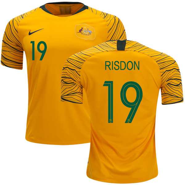 Australia #19 Risdon Home Soccer Country Jersey