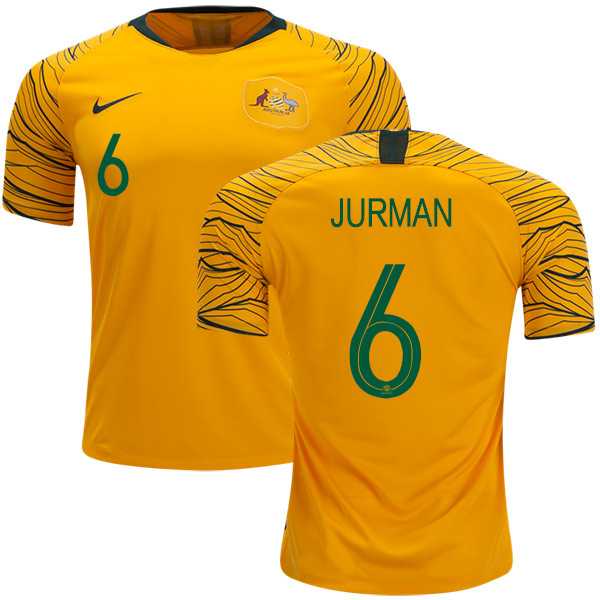 Australia #6 Jurman Home Soccer Country Jersey