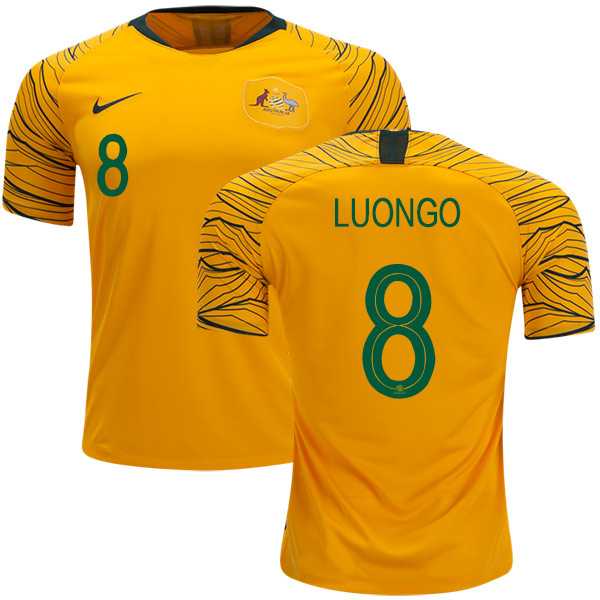 Australia #8 Luongo Home Soccer Country Jersey
