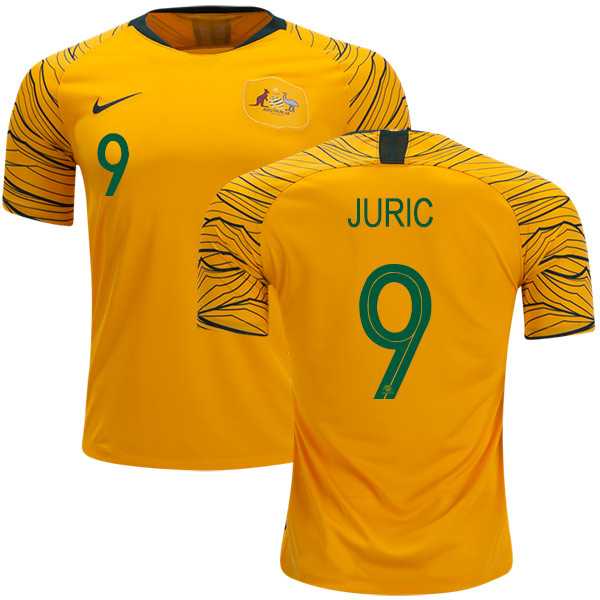 Australia #9 Juric Home Soccer Country Jersey