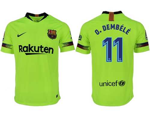 Barcelona #11 O.Dembele Away Soccer Club Jersey