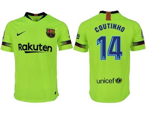 Barcelona #14 Coutinho Away Soccer Club Jersey